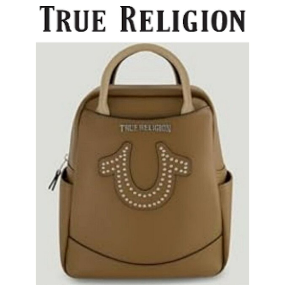 True Religion Studded Horseshoe Logo Backpack